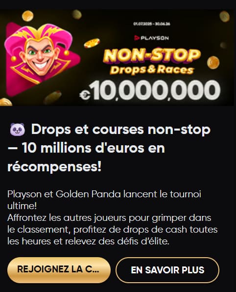 Bonus VIP Golden Panda Casino