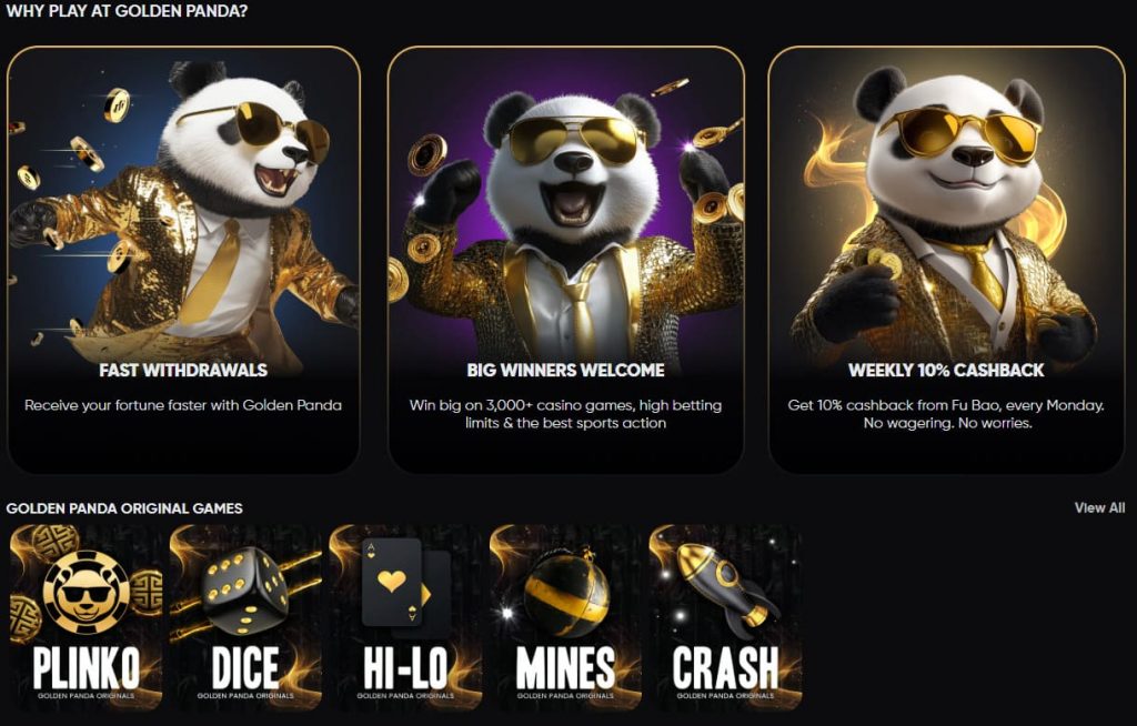 Sécurité des paiements Golden Panda Casino